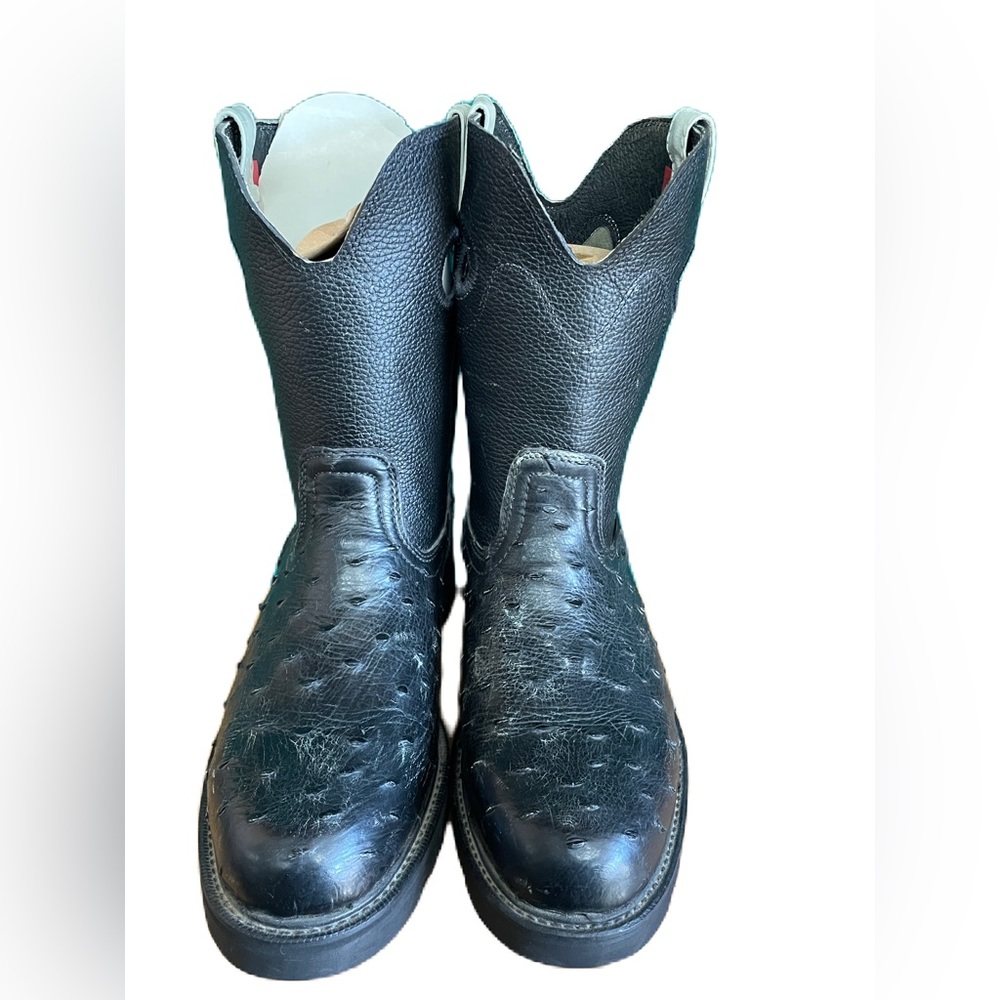 HUNTER TXT Ostrich Mens Work Round Toe Boots